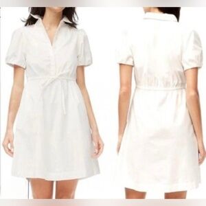 J. Crew Cream Puff Sleeve Mini Dress